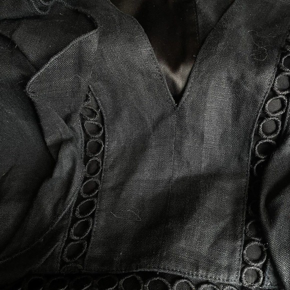 Karina Grimaldi Women's Top Black Sleeveless Size Medium 100% Linen NEW - Picture 6 of 8